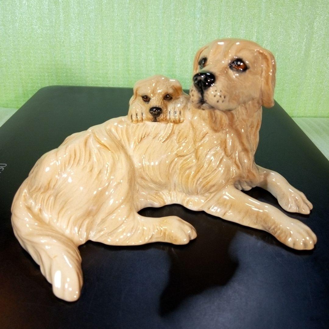 ロイヤルドルトン　 　イギリス製　犬の親子　置物