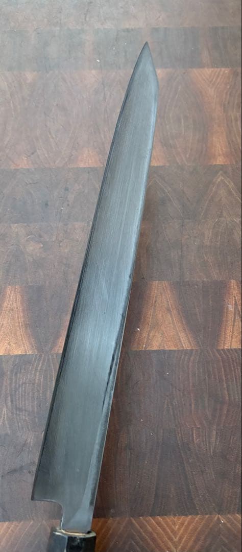 正本総本店　玉白鋼　切付　柳刃　300mm 尺　包丁　和包丁　研ぎ済　八角水牛柄