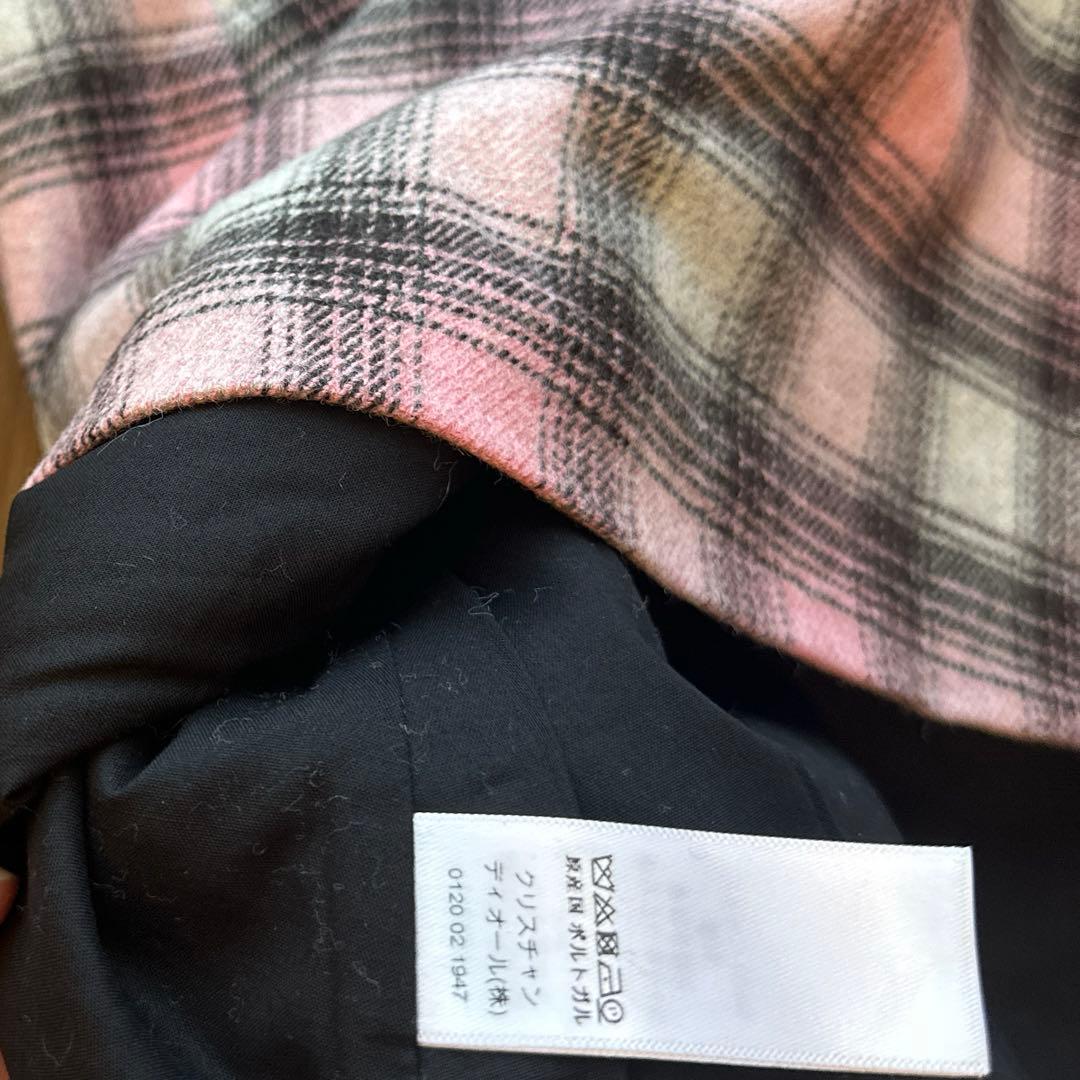 DIOR チェックスカート　ピンク　新品タグ付き