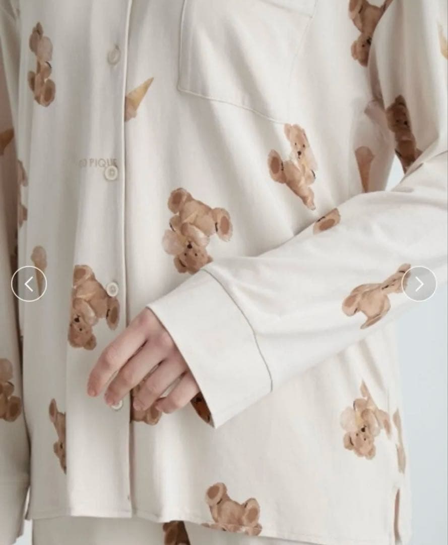 新品　完売品　限定　ジェラートピケ　パジャマ　長袖　上下セット　ベア　くま