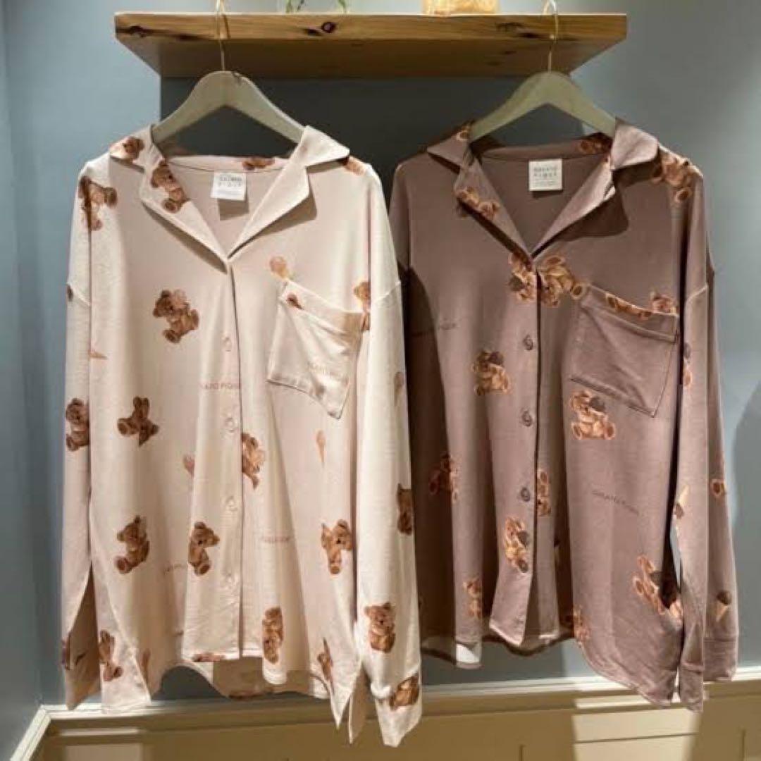 新品　完売品　限定　ジェラートピケ　パジャマ　長袖　上下セット　ベア　くま