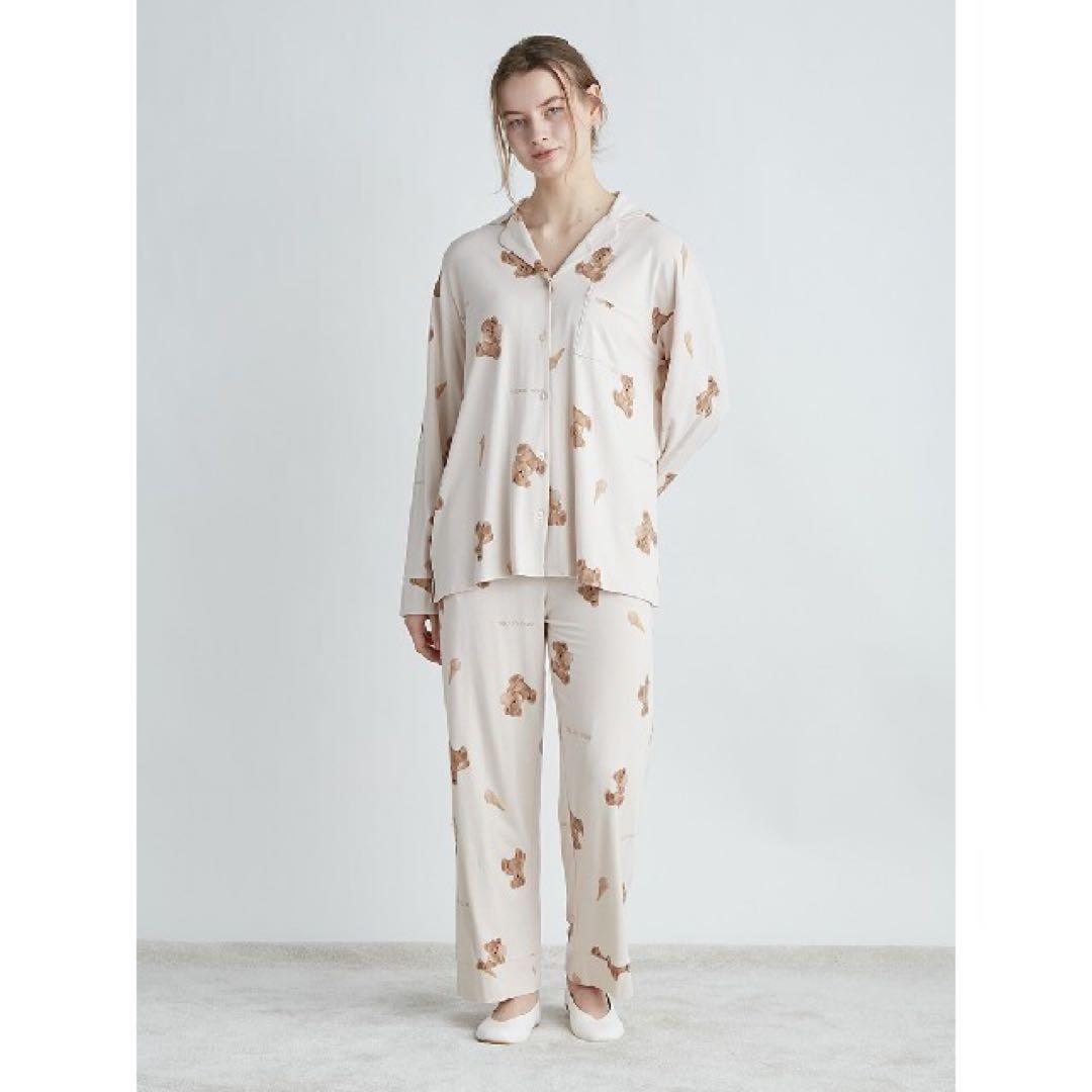 新品　完売品　限定　ジェラートピケ　パジャマ　長袖　上下セット　ベア　くま