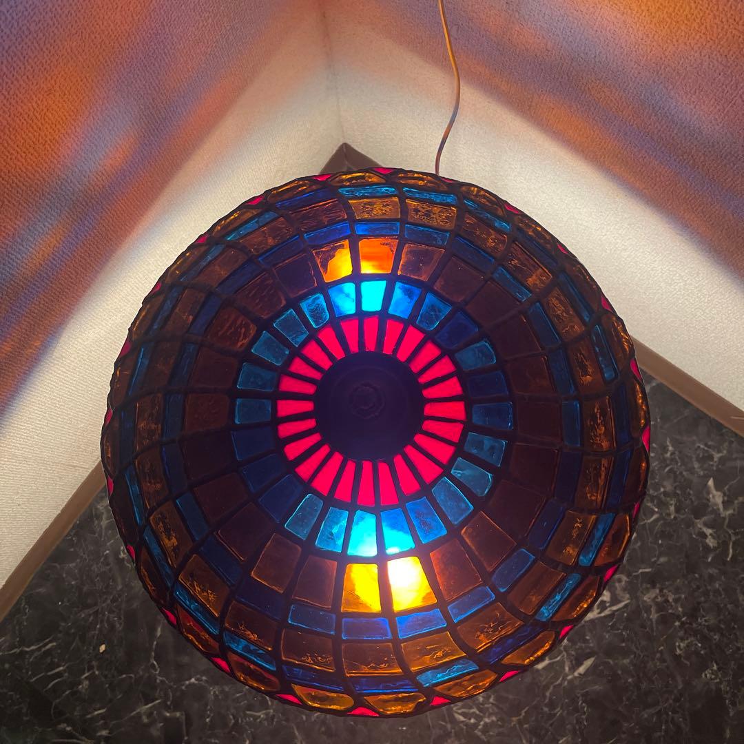 アンティーク　ステンドグラスランプ ハンドメイド