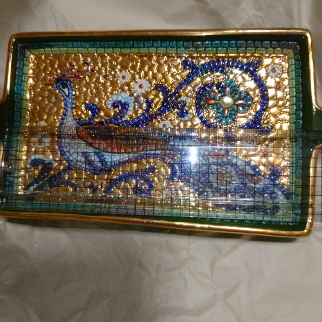 中古　イタリア　ラヴェンナ　モザイク皿