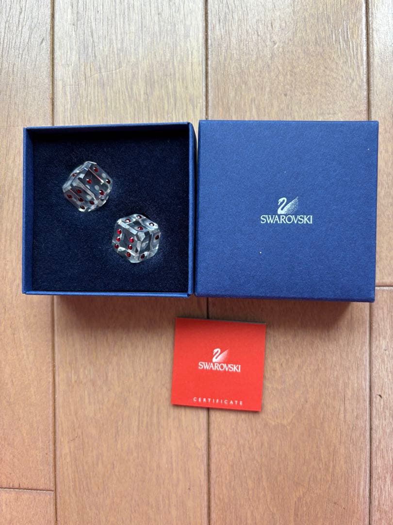 スワロフスキー　サイコロ　赤セット　Swarovski Dice Set