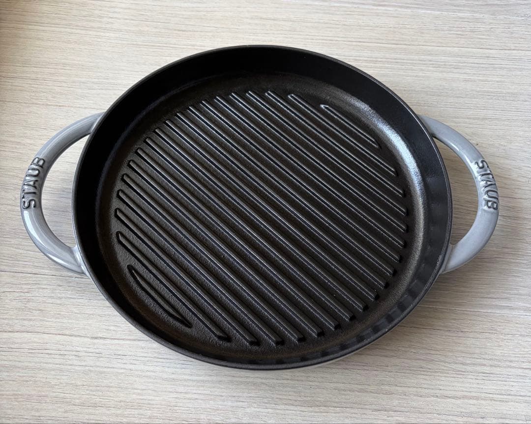 【未使用】STAUB ストウブ ピュアグリル ラウンド 26cm グレー 正規品