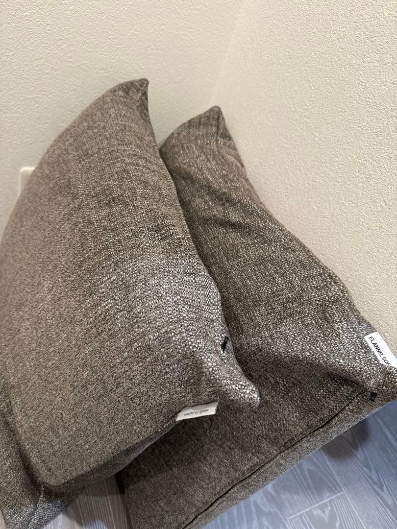 フランネルソファ　クッション 60cm フランネル　グレー　セット