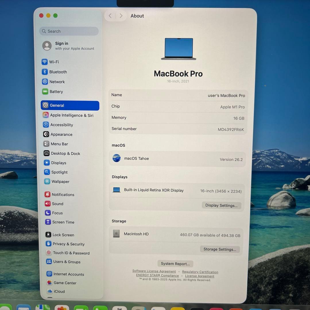 MacBookPro 16インチ M1 16/500GB 16コア