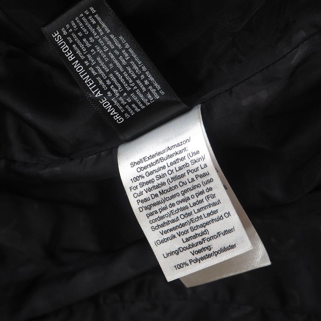 美品 DKNY ダナキャラン ラムレザージャケット ライダース 革ジャン ロゴ