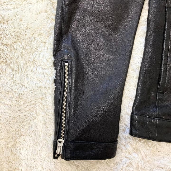 【XLサイズ】ビューティー&ユース ユナイテッドアローズ】レザージャケット・黒