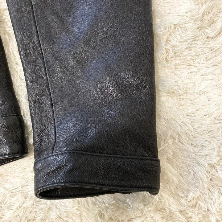 【XLサイズ】ビューティー&ユース ユナイテッドアローズ】レザージャケット・黒