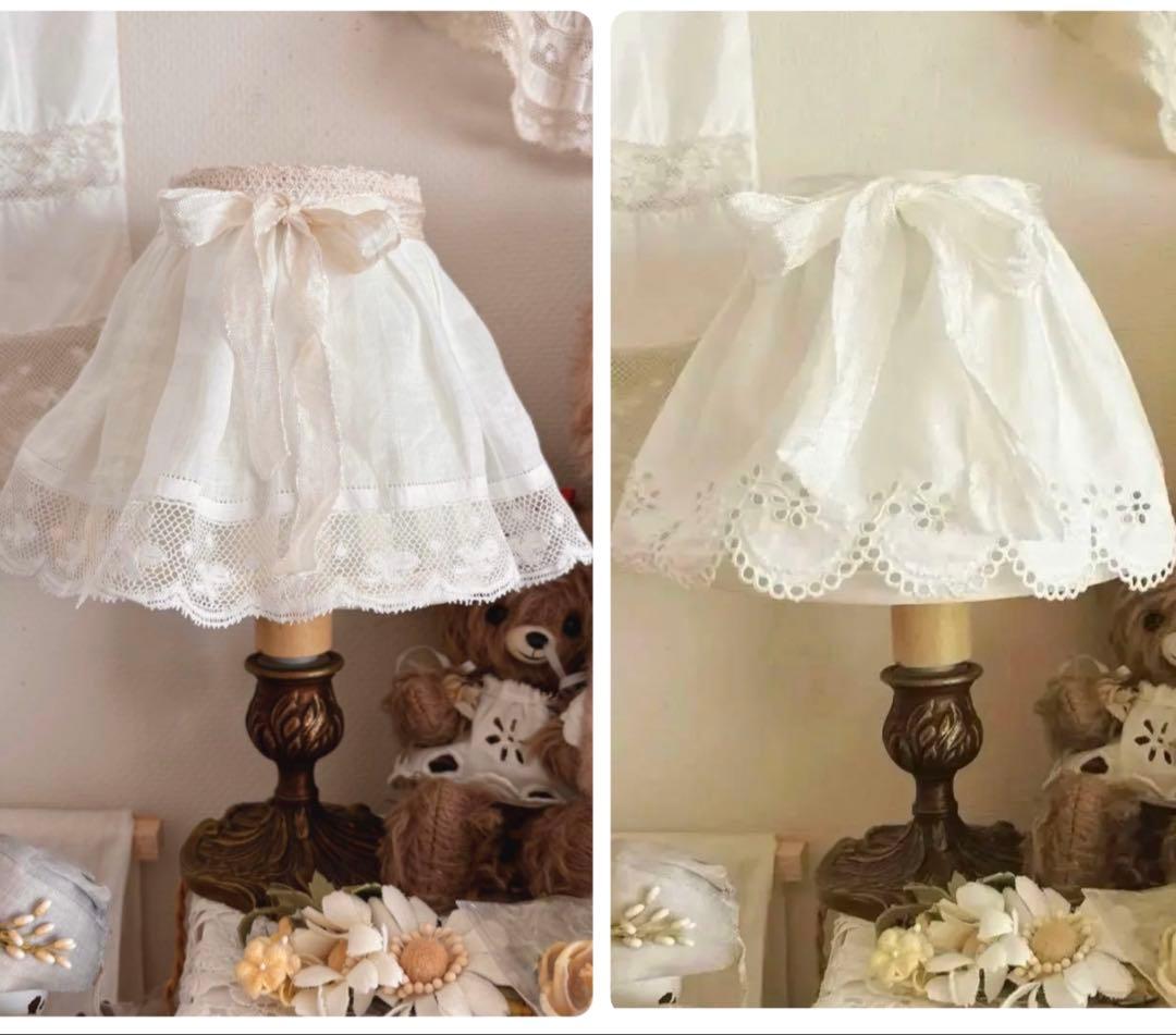 期間限定❤︎ランプシェードセット　フリルカバー　フランスアンティーク　リメイク