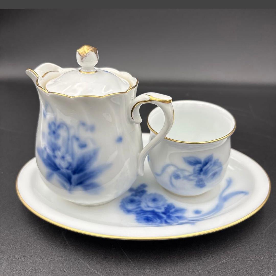 大倉陶園　ブルーローズ　食器11点 シュガーポット/ミルクポット/ケーキ皿