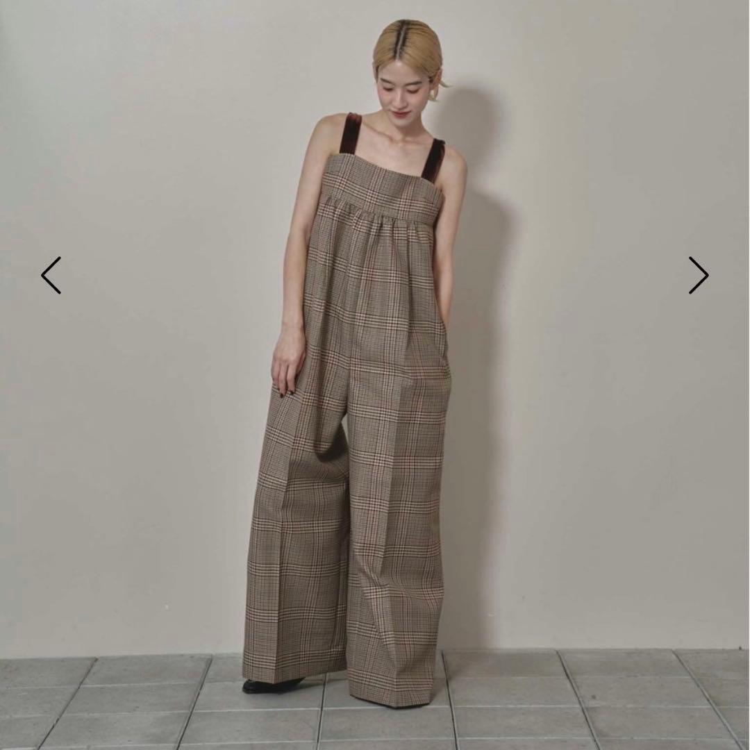 TODAYFUL Check Wide Combinaison 未使用