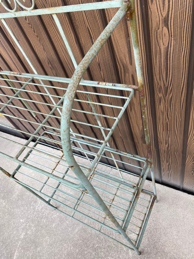 ガーデンシェルフ　フラワースタンド　アイアンスタンド　植木鉢　アンティーク