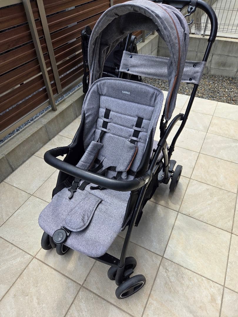 KATOJI 　2人乗りベビーカー　2-Seater next　グレー