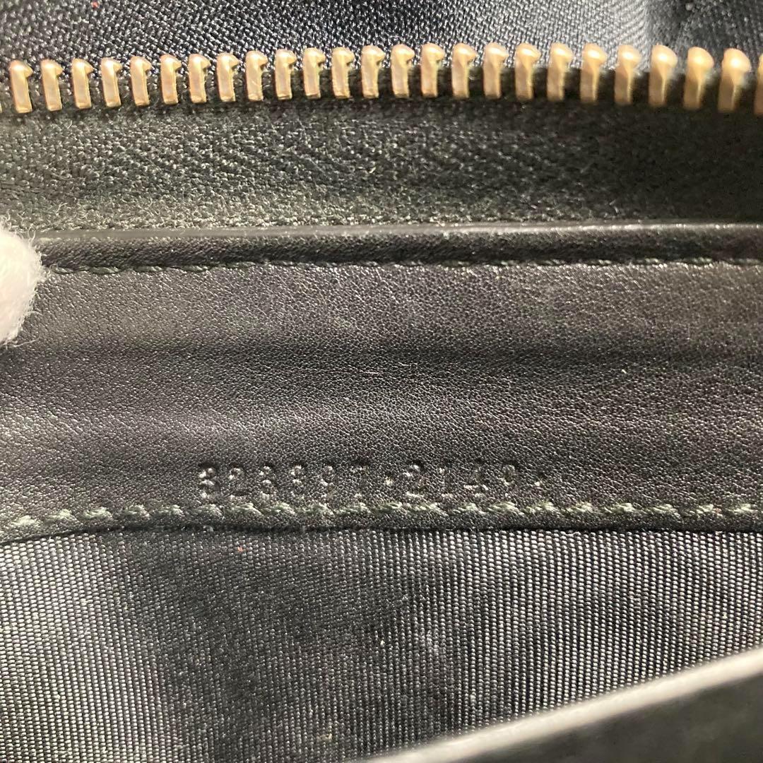 GUCCI グッチ　長財布　ラウンドファスナー　ブラック