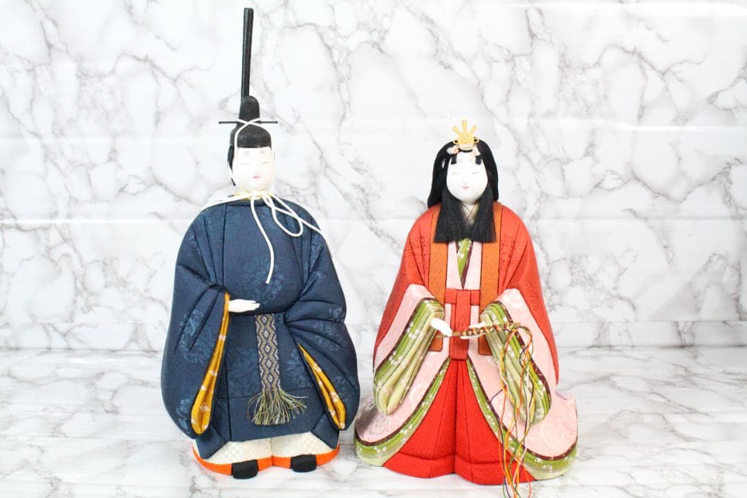 ♡古今人形 伝統的工芸品 真多呂人形 東宮 立雛 木箱 共箱付き EE0H24