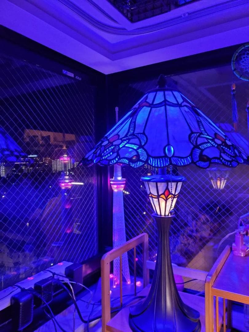 バロックスタイルのステンドグラス インテリアライト デスク用