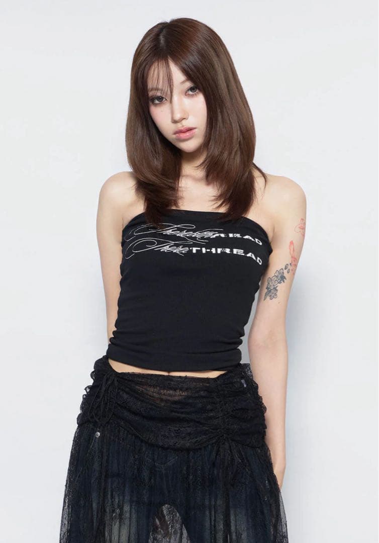 トップス S logo bare tops THEREDTHREAD