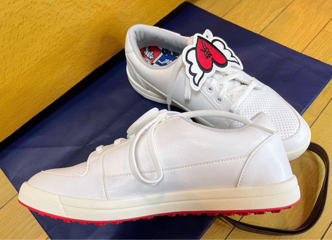 美品カステルバジャックスポーツゴルフ 春夏ゴルフシューズ24スパイクレス