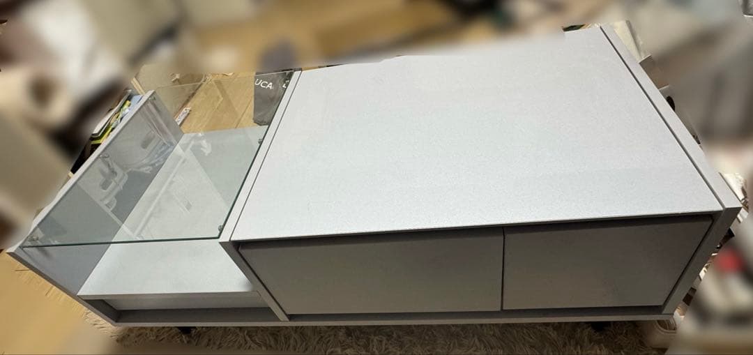 LOWYA ドレッサーテーブル 収納付き ミラー付き ローテーブル