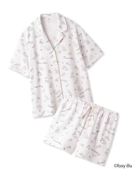 k SNIDEL カットプリントシャツ×ショートパンツ