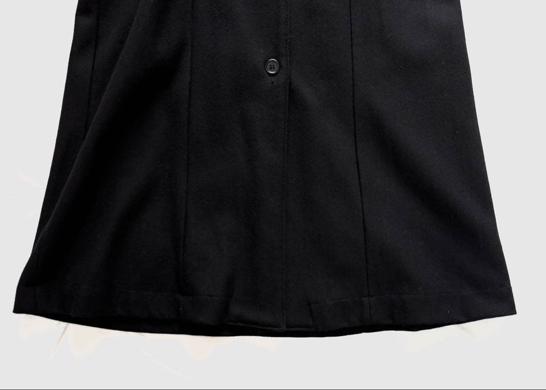 極美品☆T.KUNITOMO ロングコート　ウール　ケープ　　ブラック　クニトモ