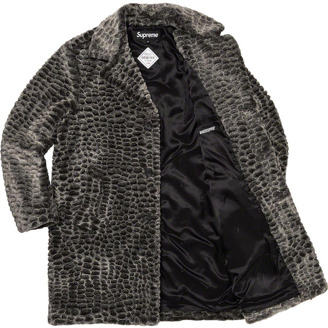 Supreme Croc Faux Fur Overcoat【Mサイズ】