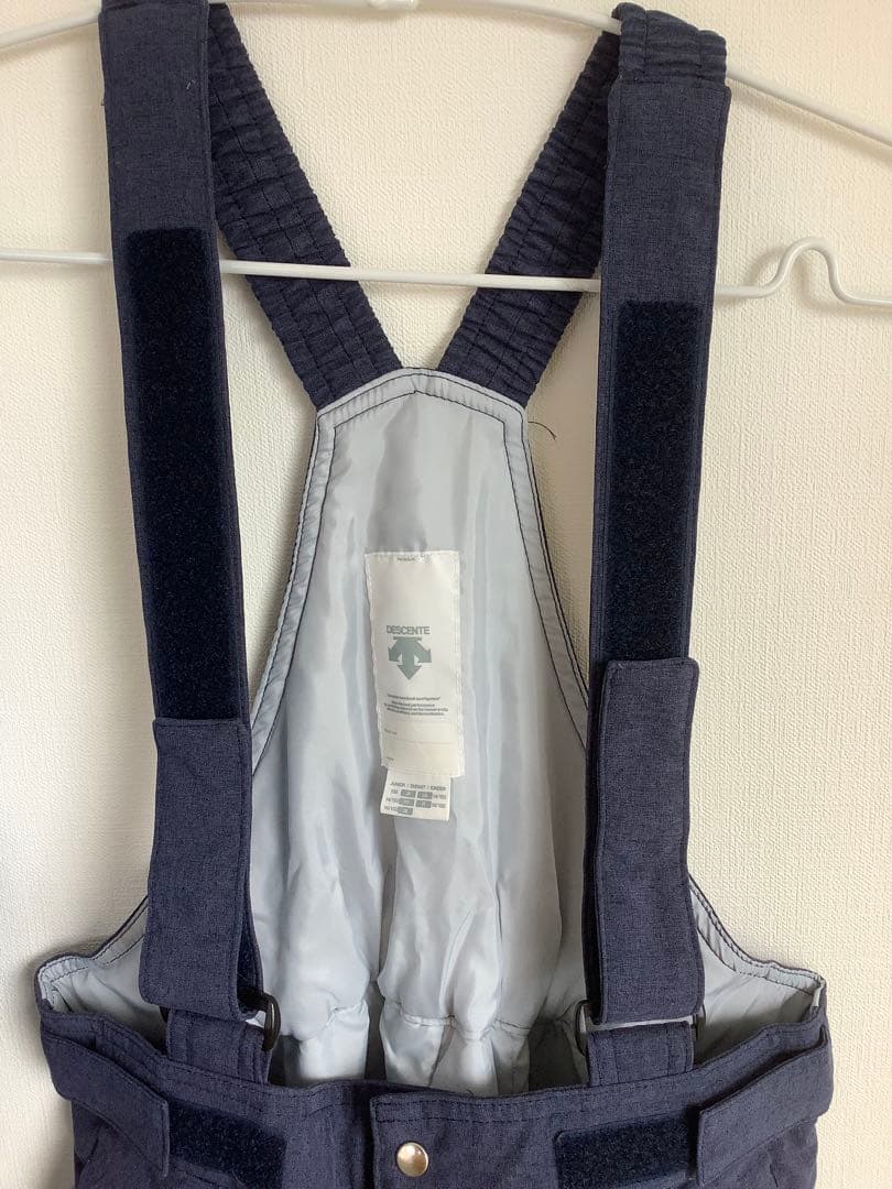 デサント　子ども用スキーウェア 150サイズ　青/白/ネイビー