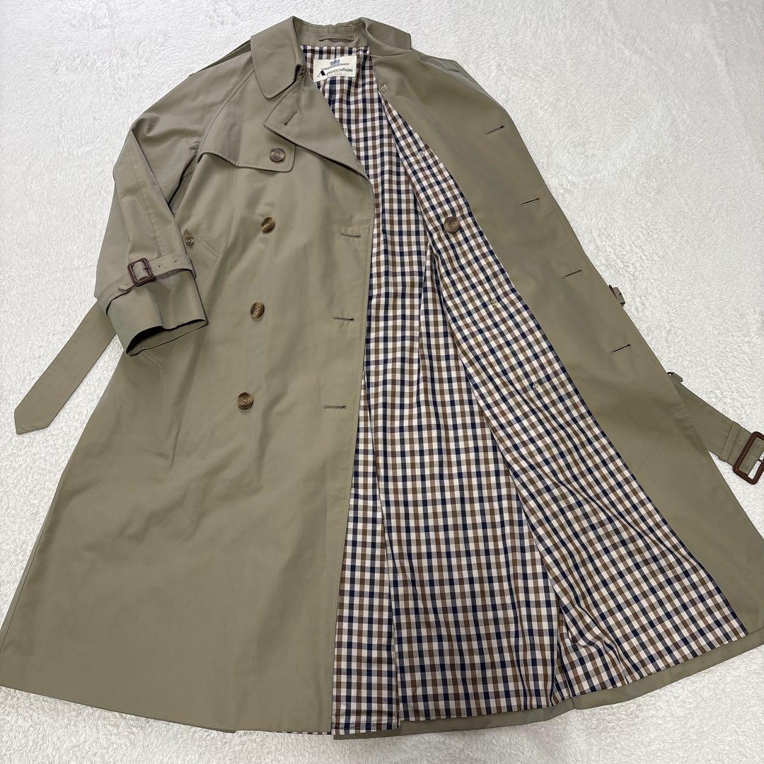 【極美品✨】Aquascutum メンズ　トレンチコート　玉虫色　イングランド