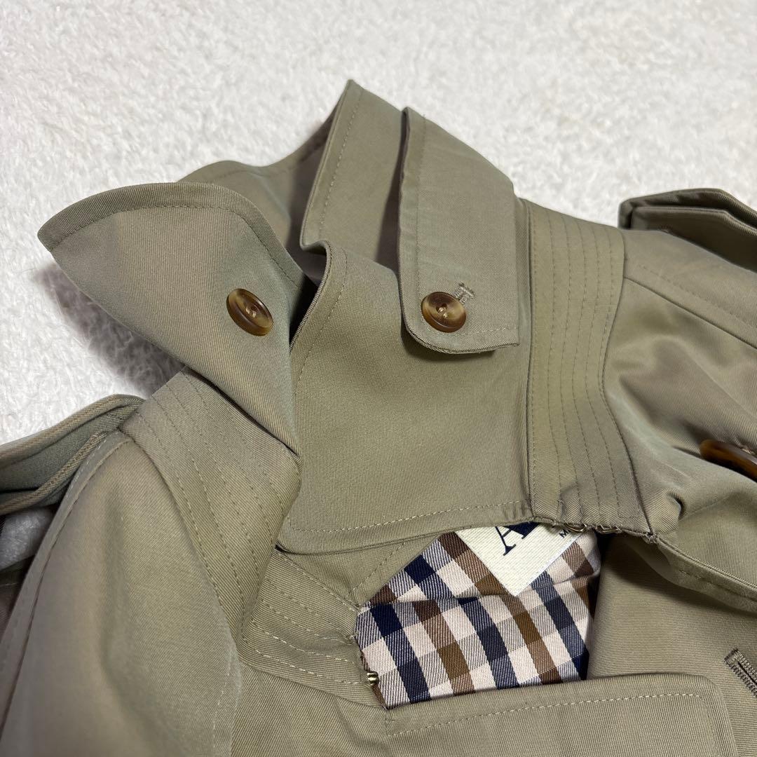 【極美品✨】Aquascutum メンズ　トレンチコート　玉虫色　イングランド