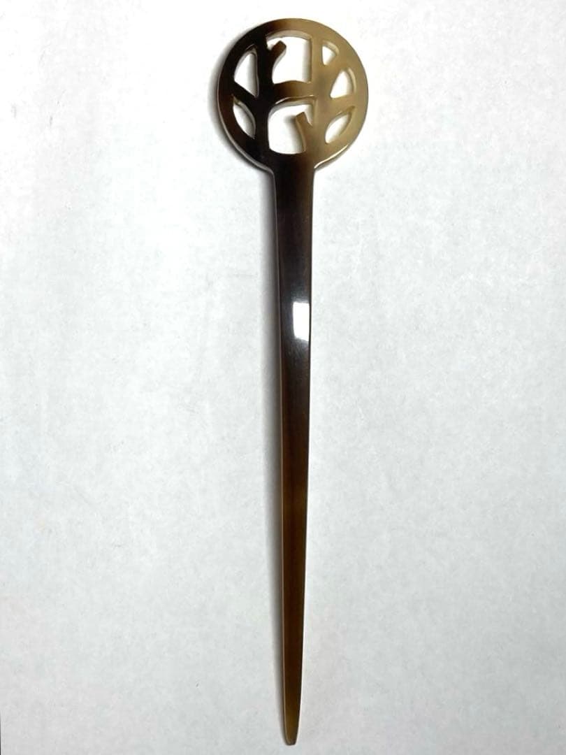 良品　HERMES エルメス　バッファローホーン　かんざし　ヘアアクセサリー　箱