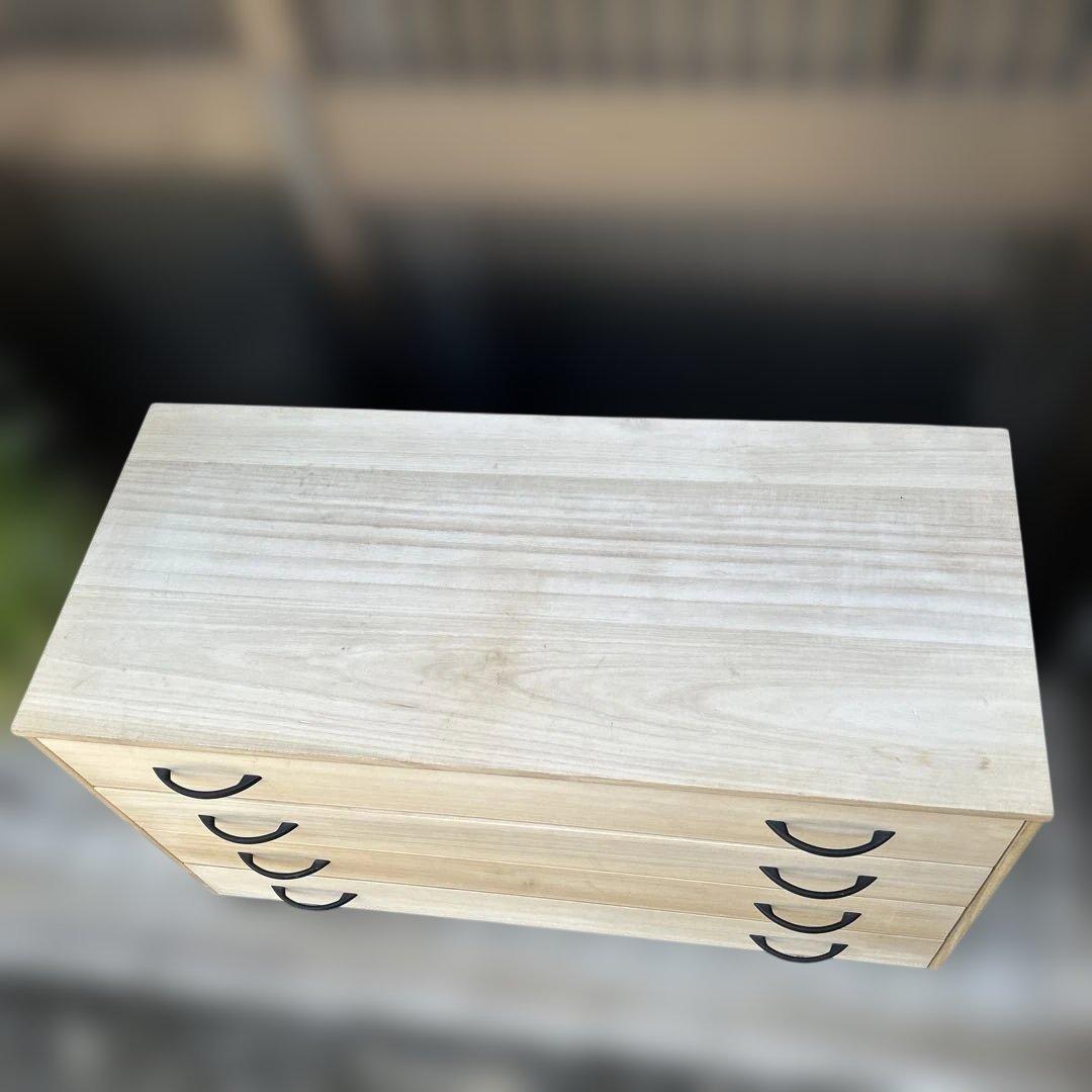 桐箪笥　4段 キャスター付