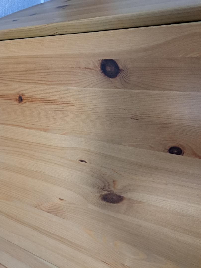 【高さリメイクのみ！】　引き出し付き　天然木製長テーブル 高さ40cm