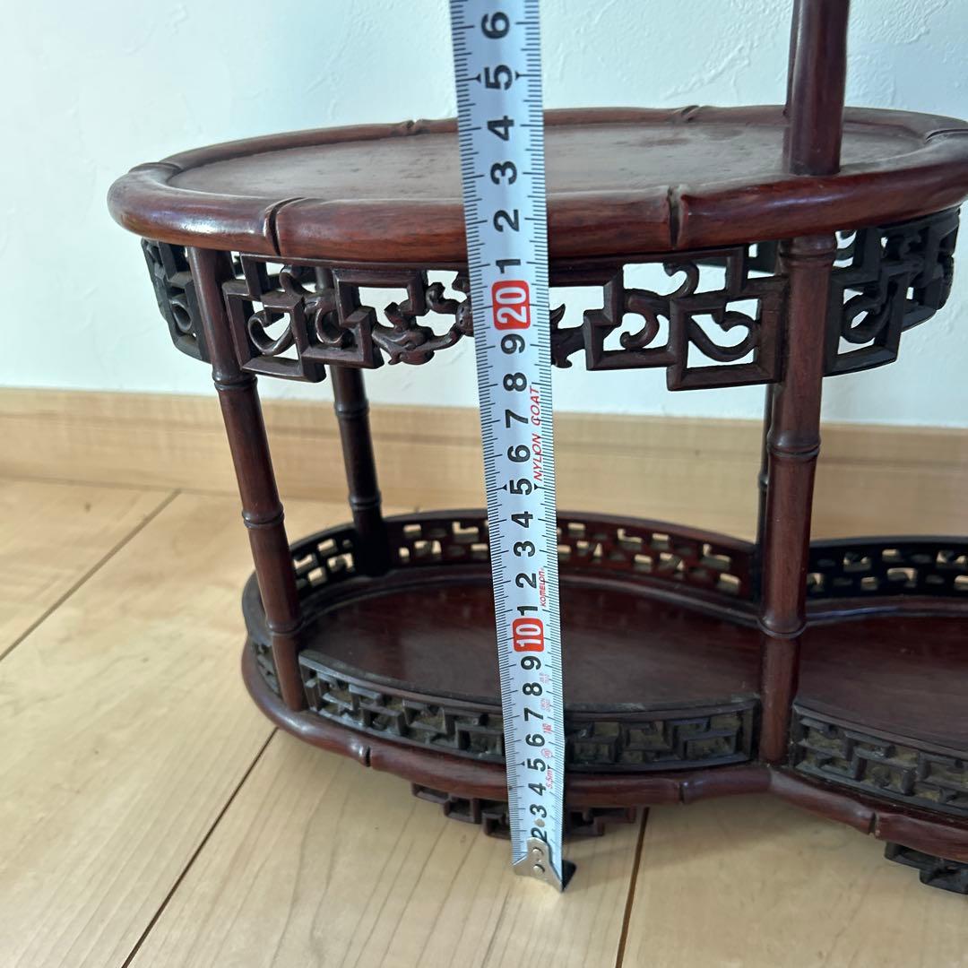 木製 盆栽用古作飾り台 骨董品 木工 小品用 香炉台 瓶台 花台 盆栽台