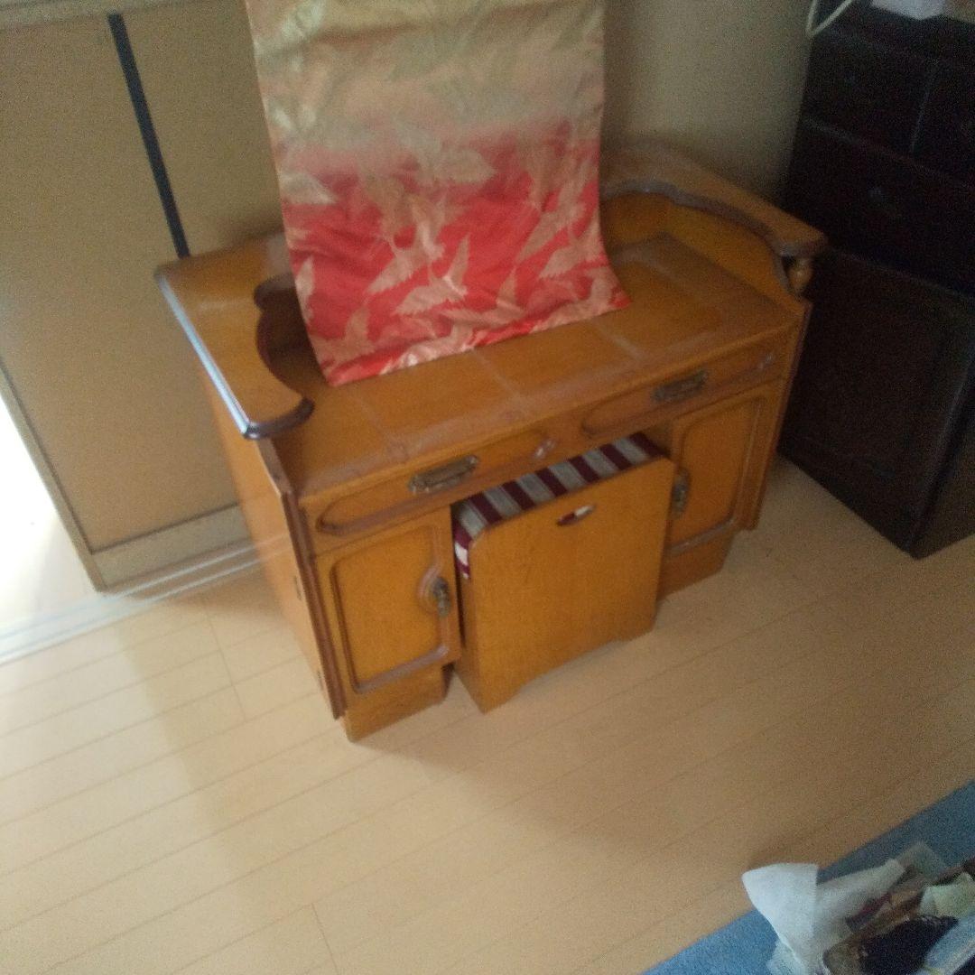 昭和レトロ木製ドレッサー・鏡台 ミラー付き
