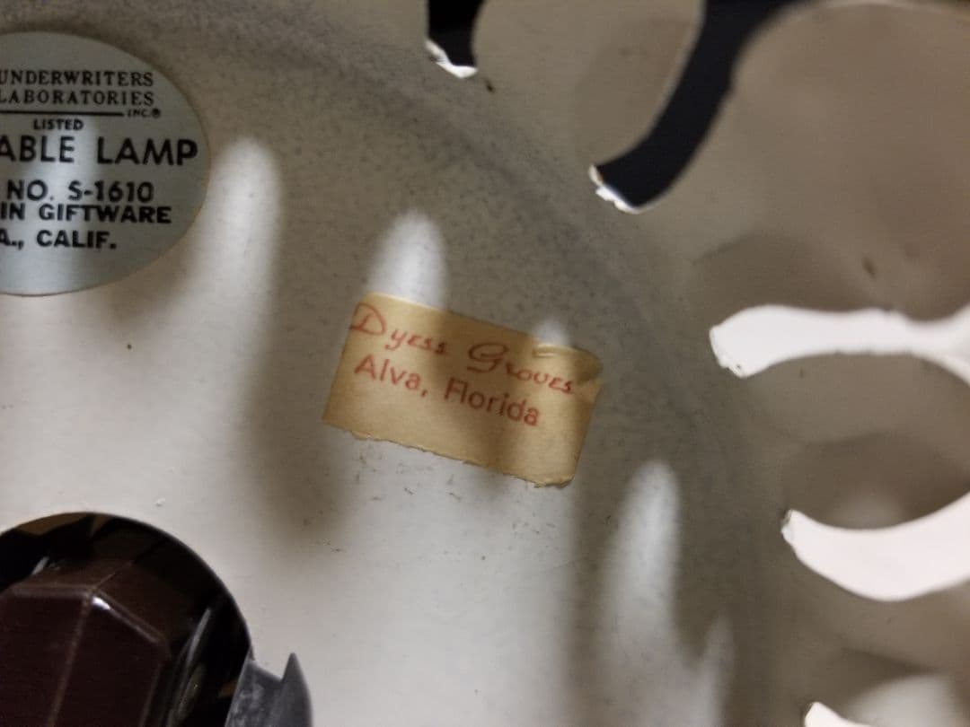 1970's　アラジン社　アメリカ製　陶器　リモージュ　レディドール　ランプ