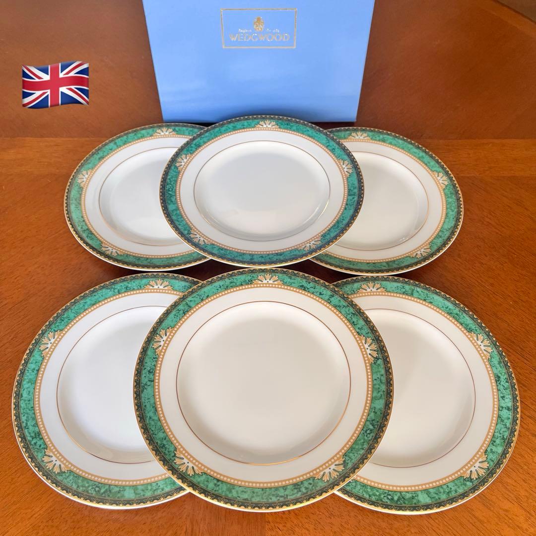 【美品】英国製　ウェッジウッド★ランボーン★ケーキ皿　6枚