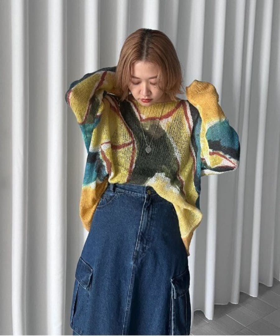 トップス Ameri MY DEAR LOOSE KNIT TOP