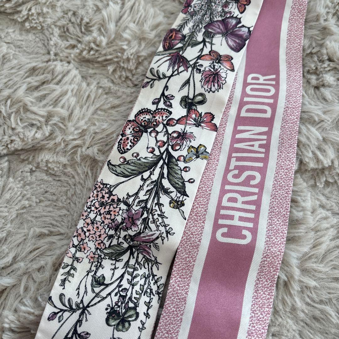 Christian Dior ディオール 花柄 ミッツァスカーフ リボンスカーフ