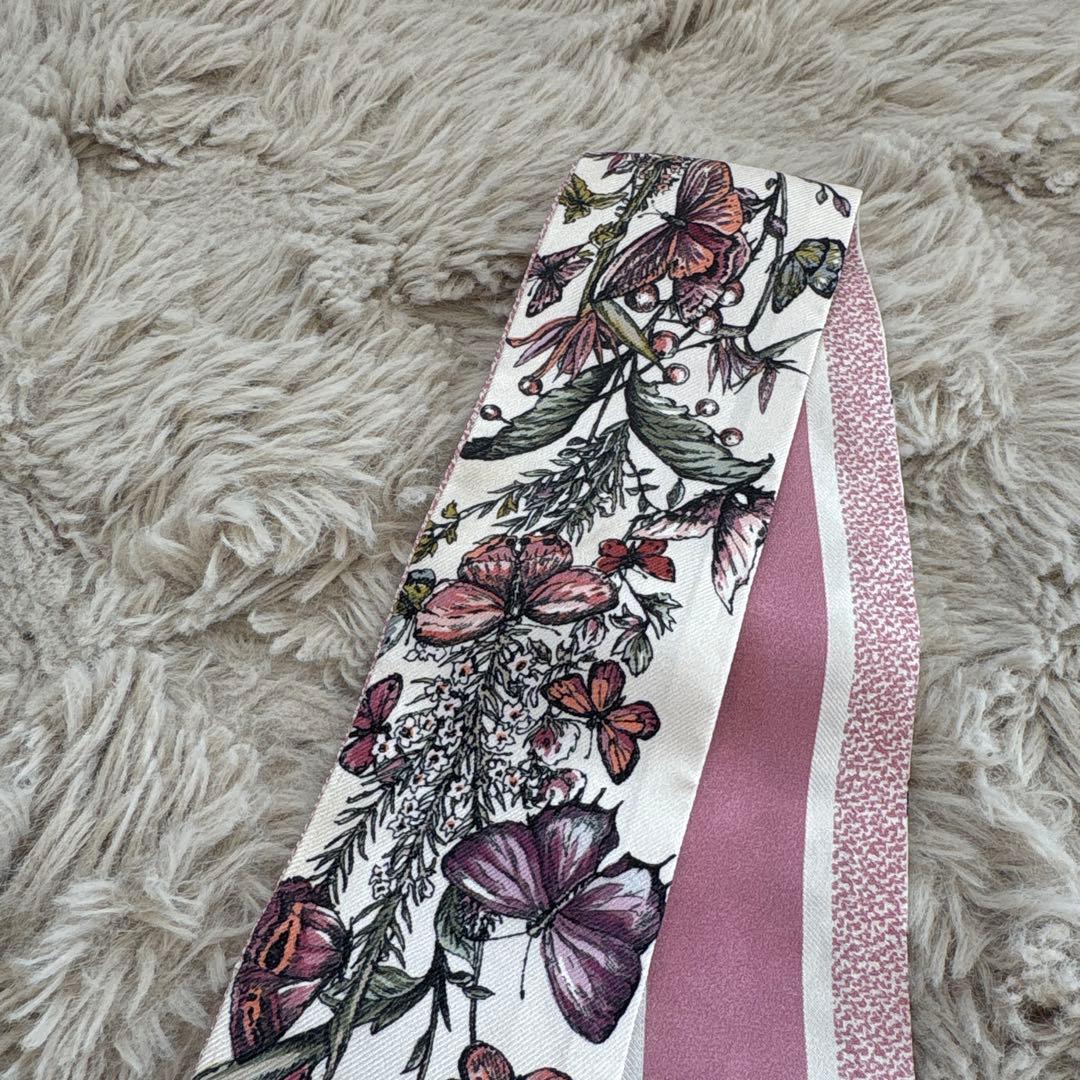 Christian Dior ディオール 花柄 ミッツァスカーフ リボンスカーフ