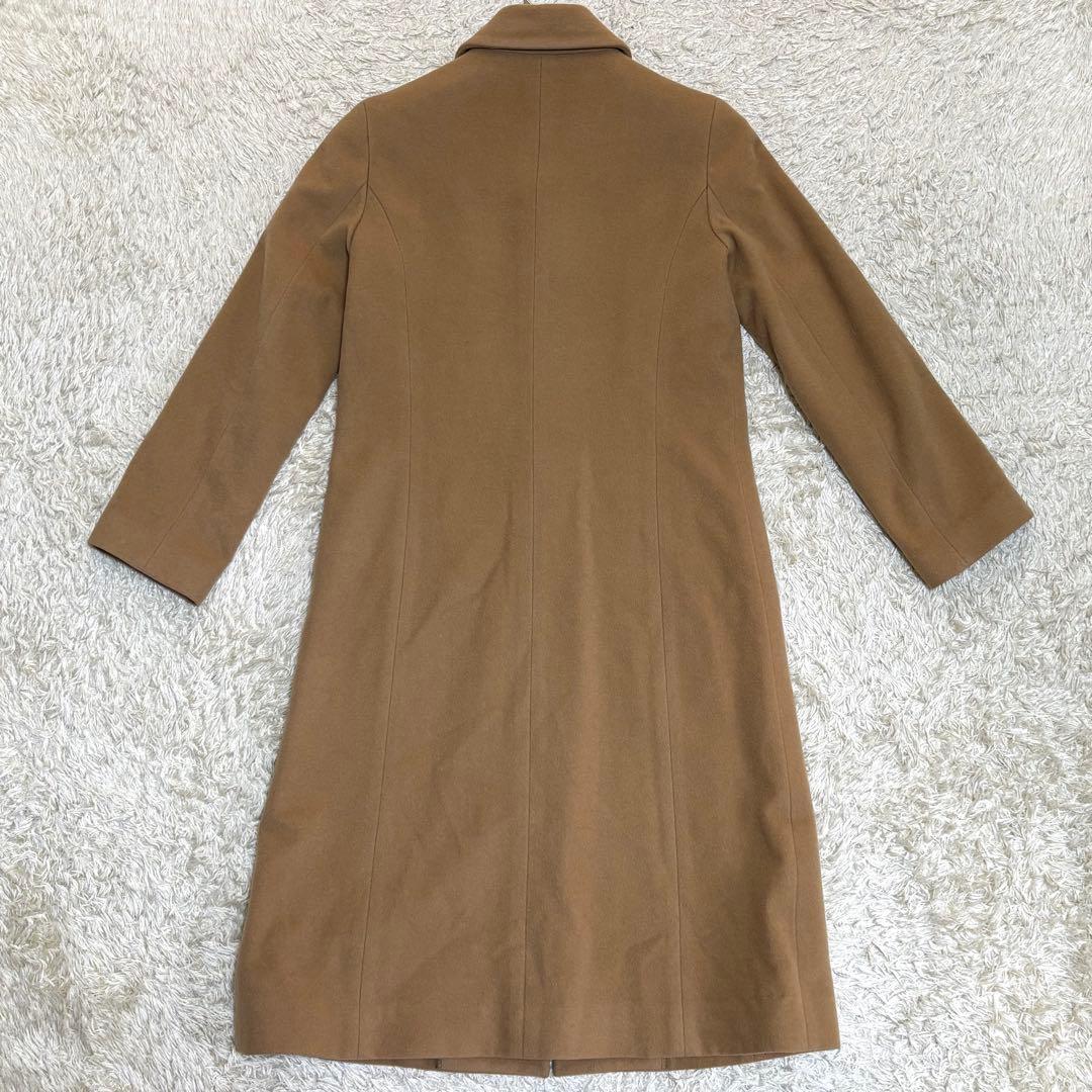 極美品　バーバリーブルーレーベル　カシミヤ　ロングコート　ノバチェック　Mサイズ