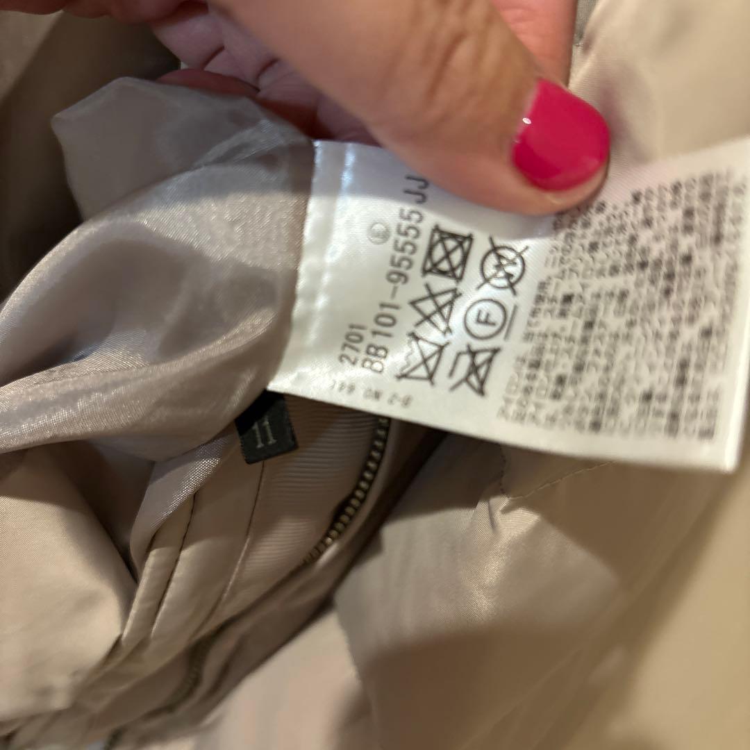 Reflect フード付きロングダウンジャケット11号　美品　ベージュ