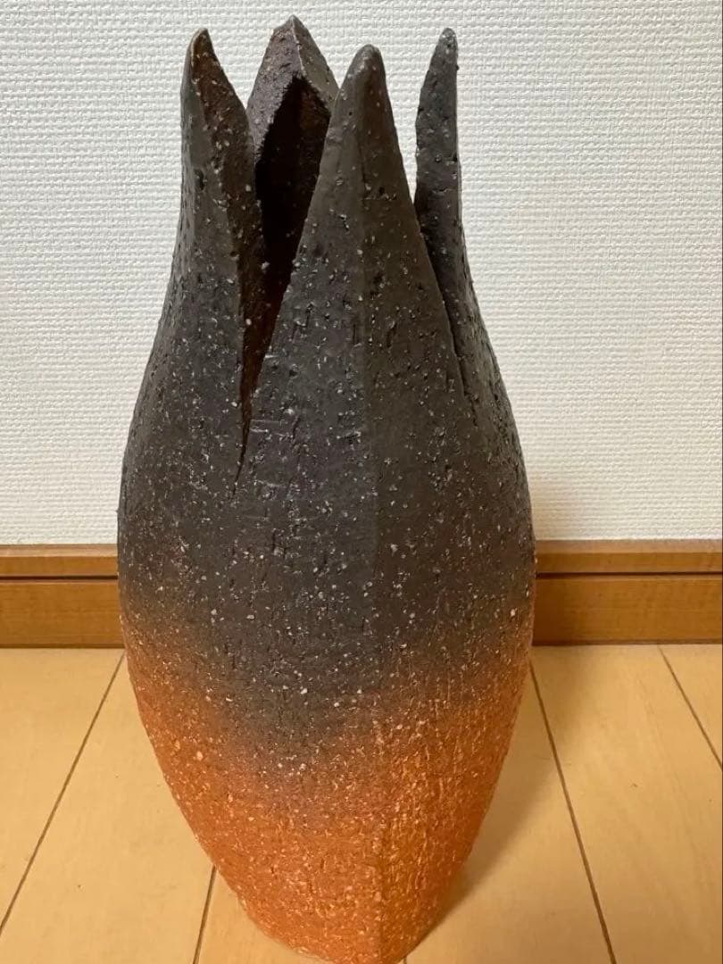 備前焼　花入 窯変 (専用箱ありません)