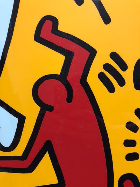 美品Keith Haring Bunny on the Run シルクスクリーン