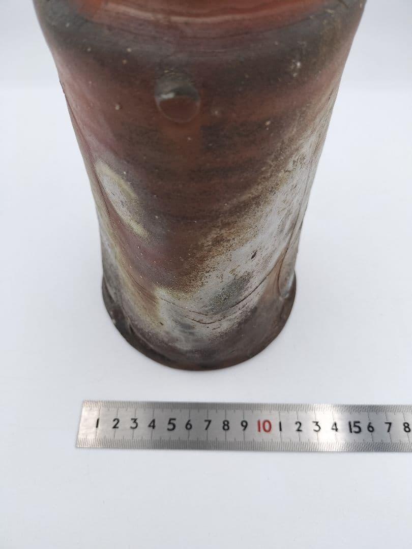 b542 花入 備前窯変 木箱 茶道具 古物