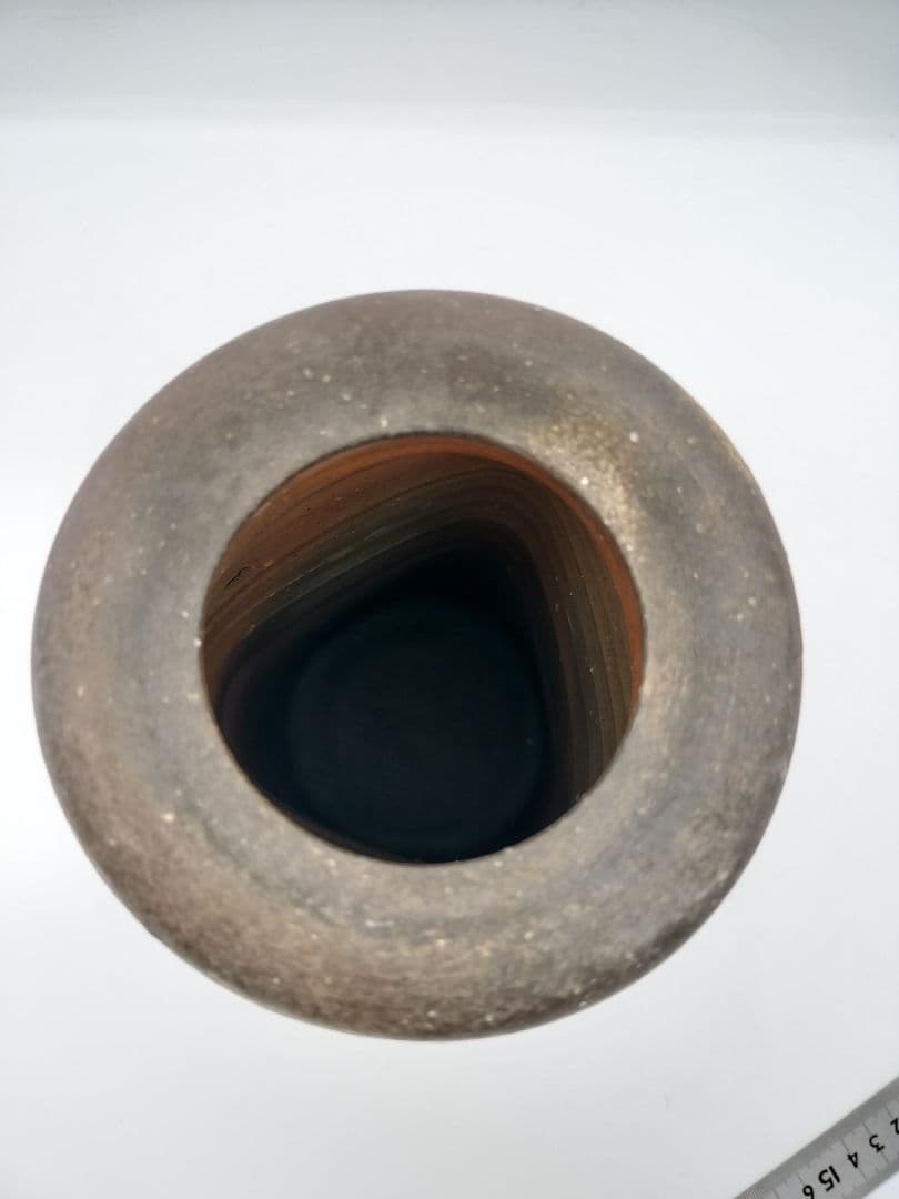 b542 花入 備前窯変 木箱 茶道具 古物