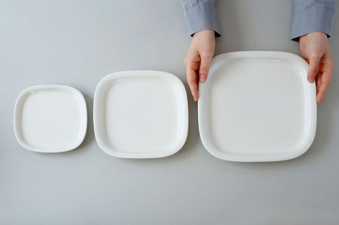 【廃盤品】柳宗理セラミック プラター＆角大プレート 白黒各2枚の4枚セット
