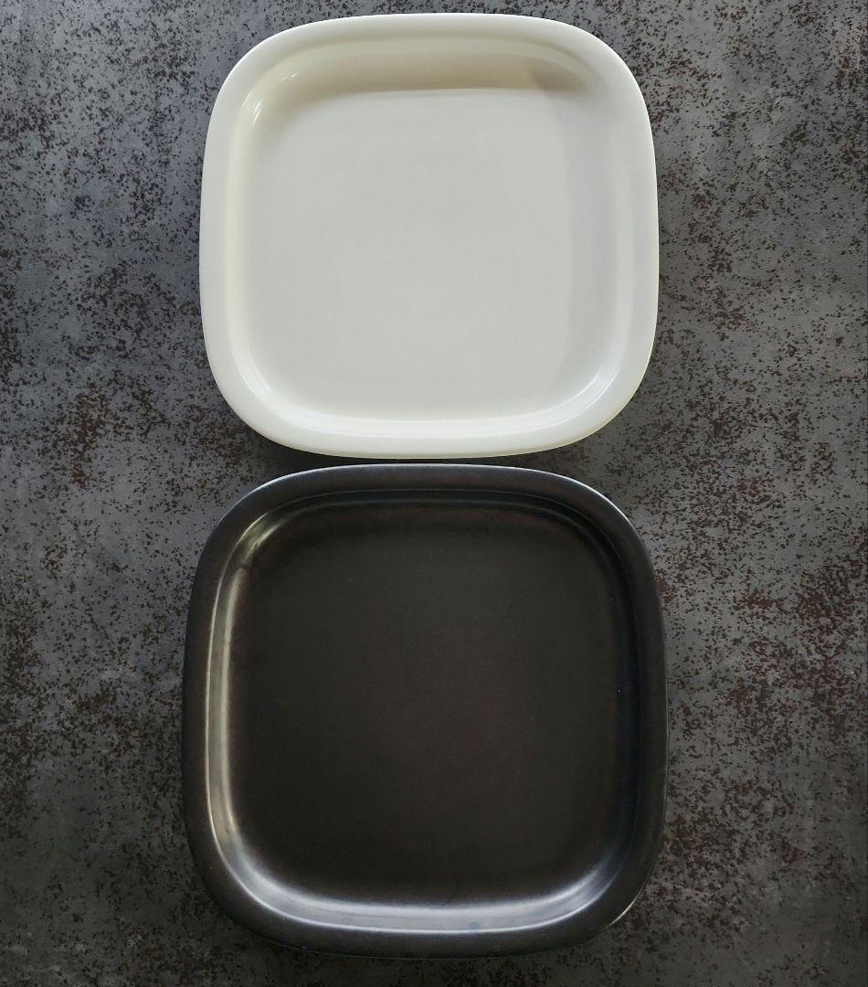 【廃盤品】柳宗理セラミック プラター＆角大プレート 白黒各2枚の4枚セット